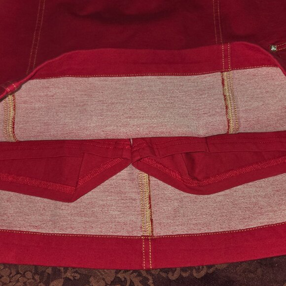 Dream Jeannes by Quacker Factory Skort Skirt Red Size M - Picture 3 of 6